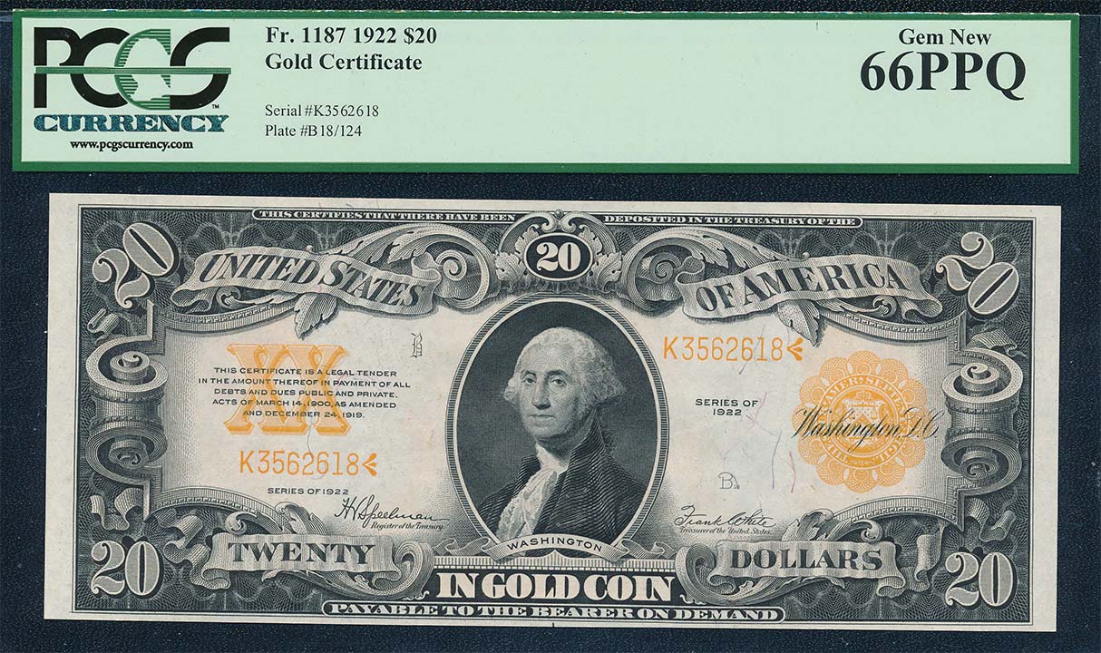 Gold Certificates Currency for sale on Collectors Corner